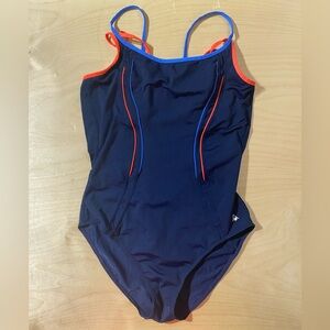 Aqua Sphere Women's Navy and Red Swimsuit 40/14 (PU)